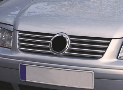 Накладки на решетку радиатора (нерж.)  8 шт  VW BORA 1998 - 2004 ― PEARPLUS.ru